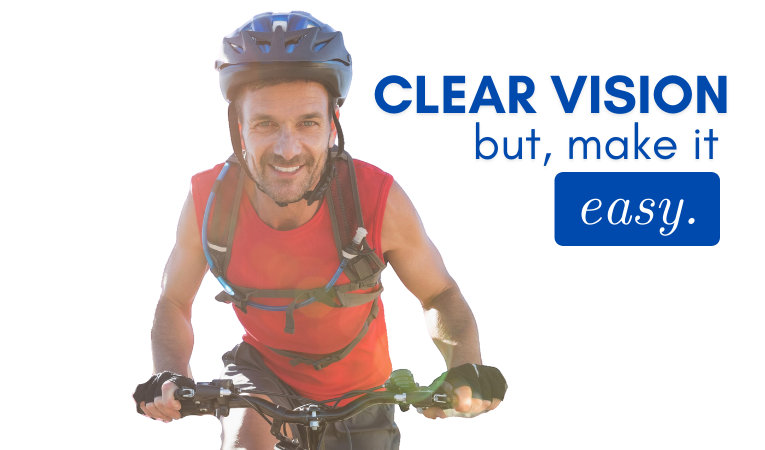 Clear Vision, but make it effortless. $1,500/eye LASIK at The Eye Associates.